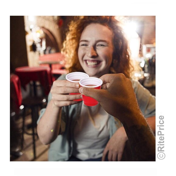 100 PCS Mini Red Cups 2oz Plastic Shot Glass Jelly Drink Party Disposable (5 PK) - Picture 12 of 13